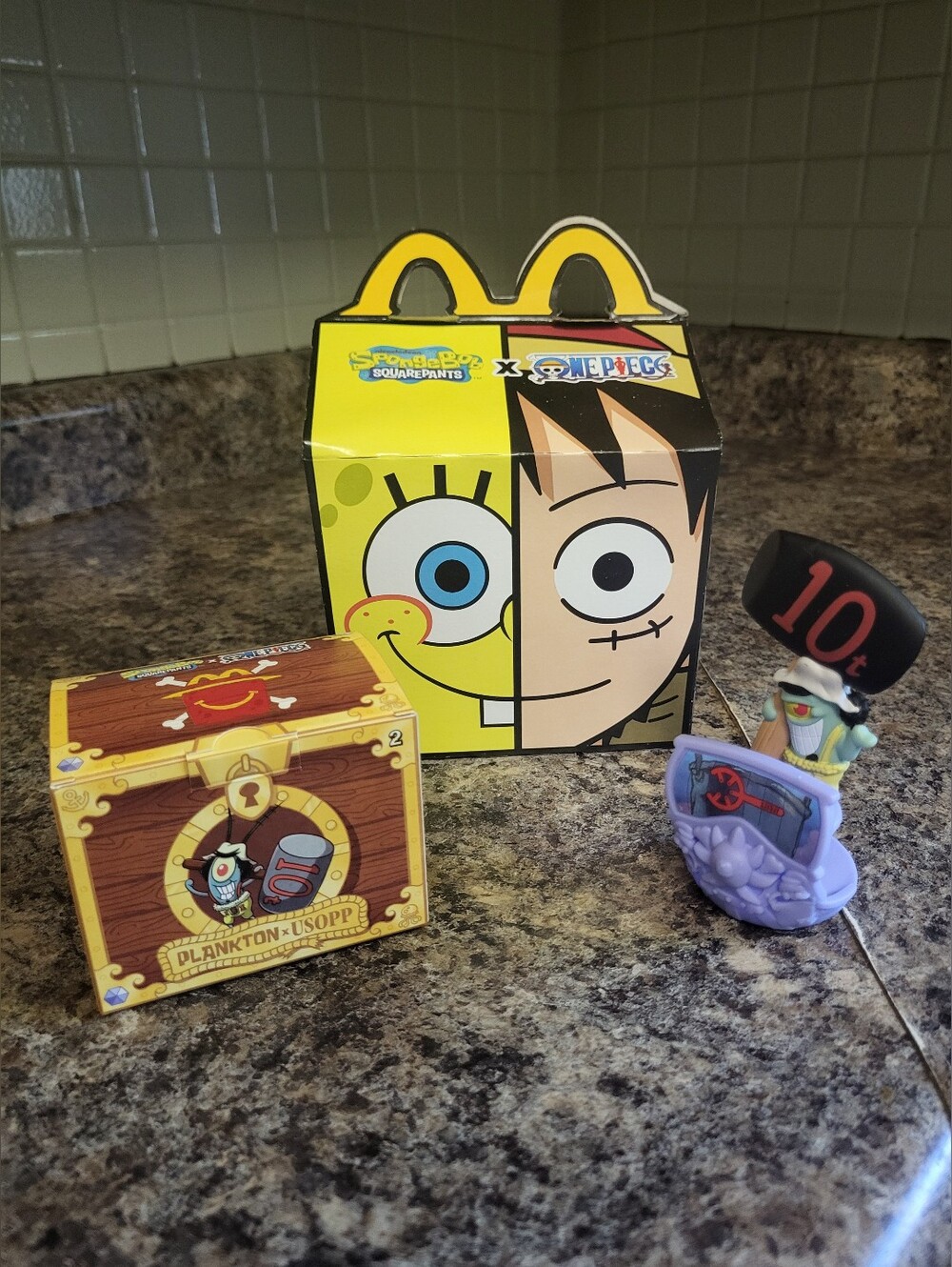 McDonald’s SpongeBob x One Piece Kids Toy - Plankton And Usopp W Boxes